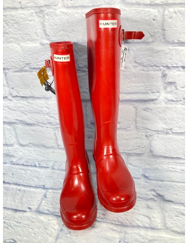 Boots Rain By Hunter In Red, Size: 9 pas chere