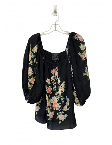 Top Long Sleeve By Johnny Was In Floral Print, Size: Xs Les êtres humains sont 