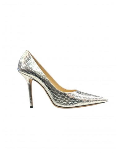 Shoes Luxury Designer By Jimmy Choo In Silver, Size: 7.5 Fin de série