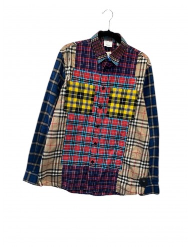 Top Long Sleeve Luxury Designer By Burberry In Plaid Pattern, Size: M shop