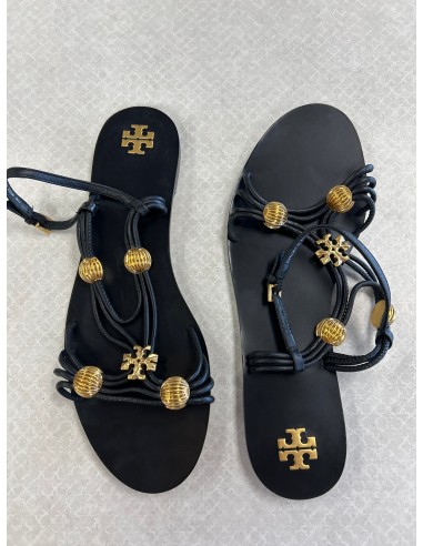 Sandals Flats By Tory Burch In Black & Gold, Size: 11 de votre