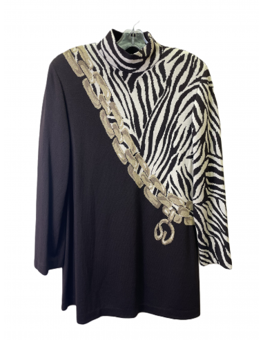 Sweater Luxury Designer By St John Collection In Zebra Print, Size: L la chaussure