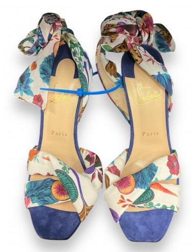 Shoes Luxury Designer By Christian Louboutin In Floral Print, Size: 8 JUSQU'A -70%! 