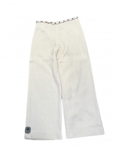 Pants Luxury Designer By Chanel In Cream, Size: M soldes