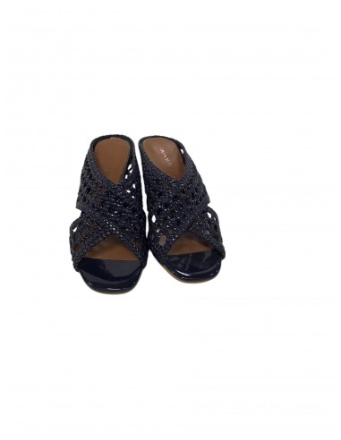 Sandals Heels Wedge By Donald Pliner In Navy, Size: 7 soldes