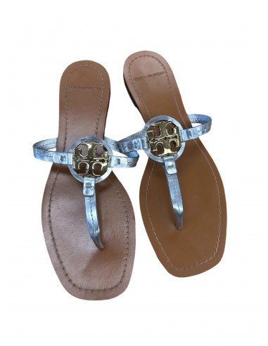 Sandals Designer By Tory Burch In Gold & Silver, Size: 8 Fin de série