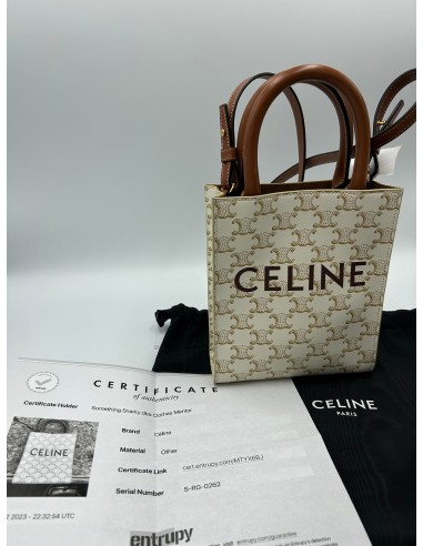 Like New! Celine Triomphe Canvas Calfskin Cabas Designer Tote vente chaude votre 