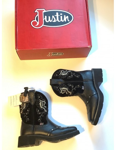 Boots Western By Justin In Black, Size: 6 en ligne