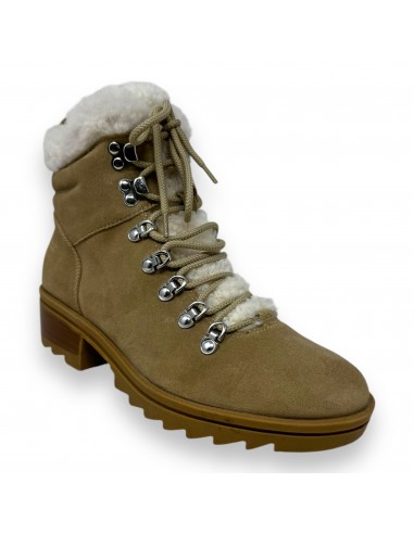 Brylee Shearling-Trim Suede Combat Boots By Marc Fisher In Tan, Size: 8.5 vente chaude votre 