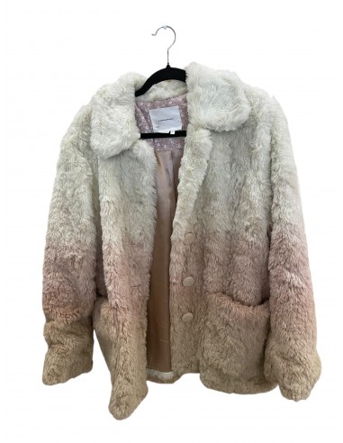 Coat Faux Fur & Sherpa By Anthropologie In Tan, Size: M prix